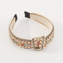 Boho Cross Knotted Headband Braided Head Hoop Criss Cross Headdress Hair Accesso
