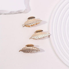 3pcs Leaf Shaped Hair Claw Ponytail Holder