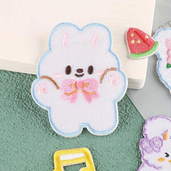 9pcs Bunny Stickers Embroidery Music Note Patches DIY Accessories