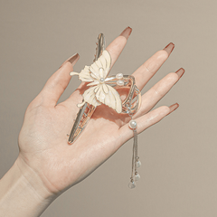 Butterfly Hair Claw With Tassel Ponytail Shark Claw Hair Accessories