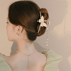 Butterfly Hair Claw With Tassel Ponytail Shark Claw Hair Accessories