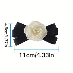 Camelia Bow Hair Claw Clip Nonslip Ponytail Holder