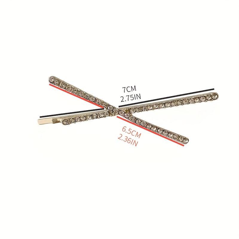 Rhinestone Barrette Hair Clip Set for Women Girls