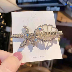 Rhinestone Barrette Hair Clip Set for Women Girls