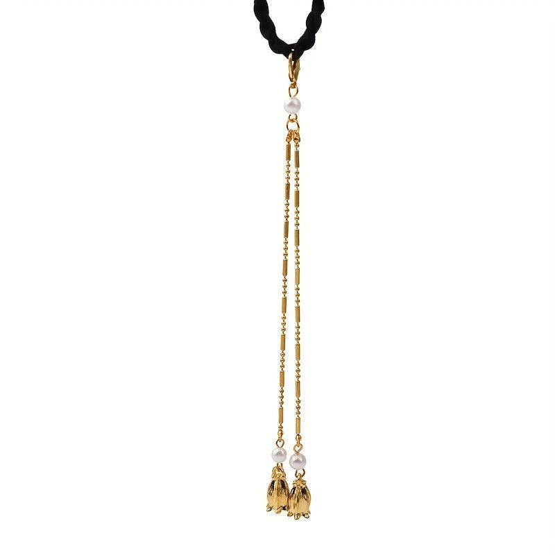 Chinese Hair Tie Bell Orchid Tassel Hair Rope Women Girls Hair Accessories