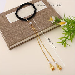 Chinese Hair Tie Bell Orchid Tassel Hair Rope Women Girls Hair Accessories