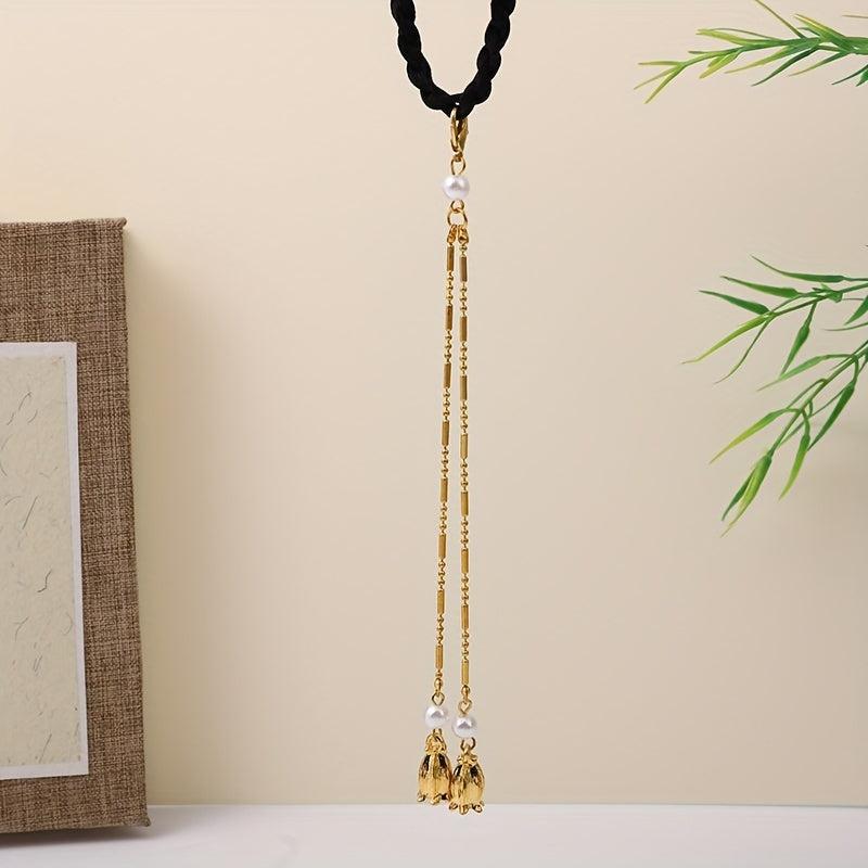 Chinese Hair Tie Bell Orchid Tassel Hair Rope Women Girls Hair Accessories