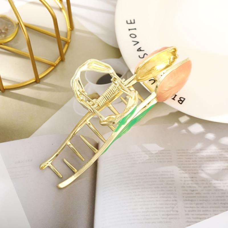 Tulip Large Claw Clip Flower Updo Hairpin Leaf Hair Clip
