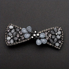Vintage Rhinestone Flower Side Clip French Barrette Hair Accessories