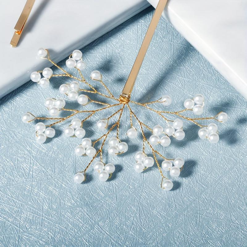 Faux Pearl Tree Hairpin Bridal Hairpin Women Girls Wedding Party Hair Clip