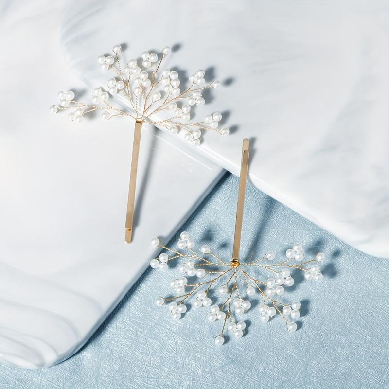 Faux Pearl Tree Hairpin Bridal Hairpin Women Girls Wedding Party Hair Clip