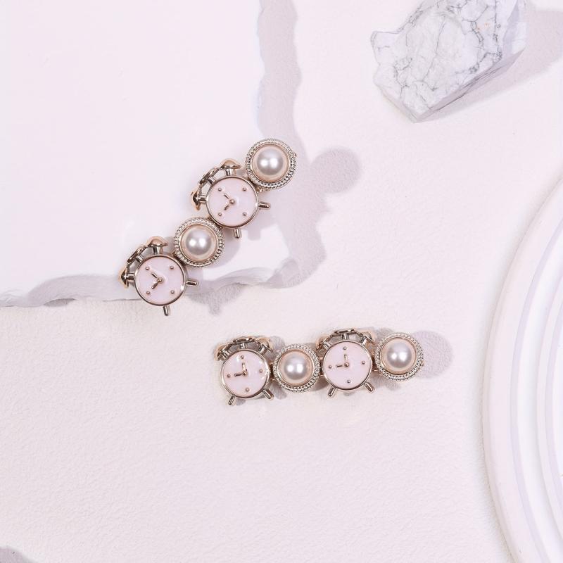 2pcs Faux Pearl Duck Billed Hair Clip for Women