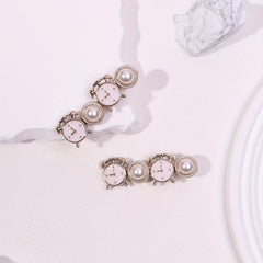 2pcs Faux Pearl Duck Billed Hair Clip for Women
