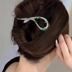 Vintage Snake Shape Hair Clip Female Head Hair Clip Small Snake Twist Claw Updo