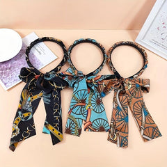 Satin Fabric Headband Retro Ribbon Hair Band Non Slip Hair Hoop Access