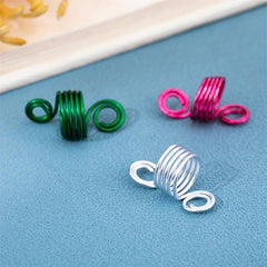 10pcs Colorful Dreadlock Braid Hair Ring Aluminum Hair Clip