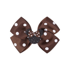 Sequin Hair Clip with Polka Dot Bow Hair Accessories