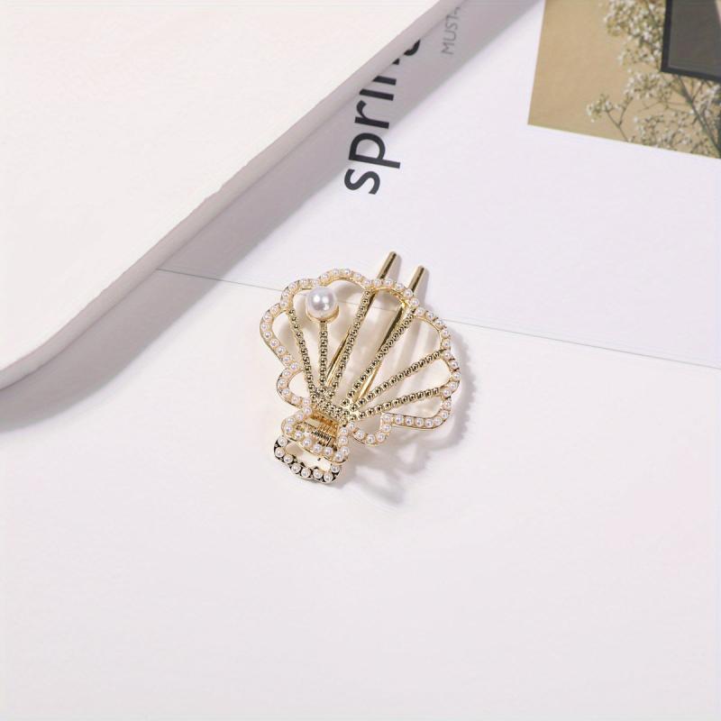 Vintage Rhinestone Pearl Hair Clip Sweet Hair Accessory