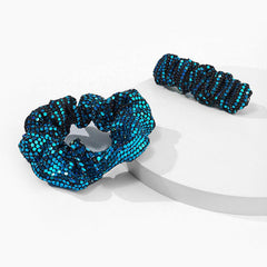 Sequins Fabric Large Scrunchie Hair Tie Ponytail Hair Rope Y2K Hair Accessories