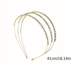Retro Rhinestone 3 Tiers Headband Female Versatile Headband