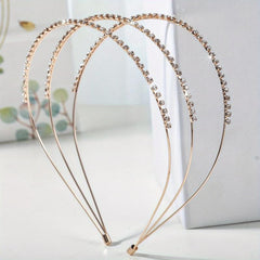 Retro Rhinestone 3 Tiers Headband Female Versatile Headband