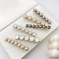 Vintage Faux Pearl Hair Clip Head Jewelry for Women