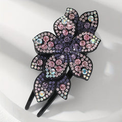 Colorful Rhinestone Hair Clip Large Duck Billed Ponytail Bun Holder