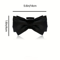 Sweet Bow Hair Claw Double Bowknot Hair Claw Nonslip Ponytail Holder