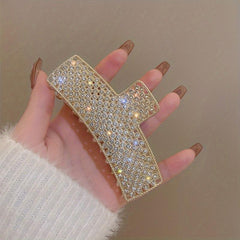 Rhinestone Hair Claw Shark Claw Ponytail Holder Head Jewelry