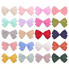 Solid Bow Hair Clip Duckbill Barrette Hair Slides Snap Clip Non Slip Hair Decor