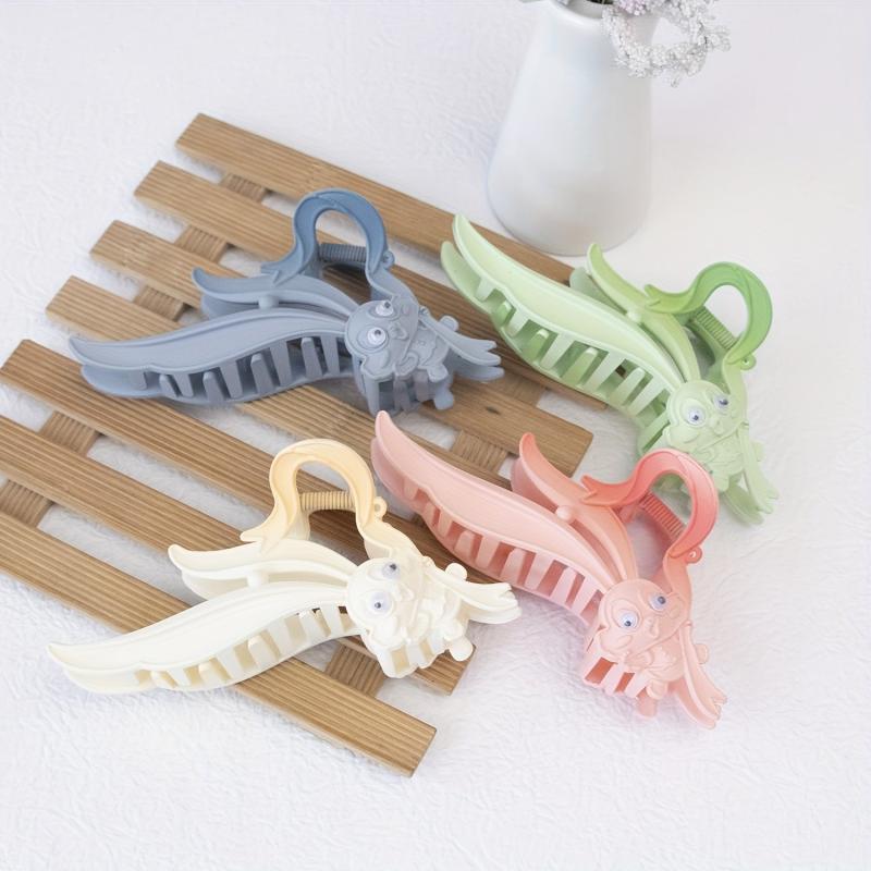 4pcs Rabbit Shaped Hair Claw with Long Rabbit Ears for Women Girls