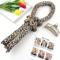 4pcs Long Hair Rollers Headband Heatless Soft Foam Curling Tool