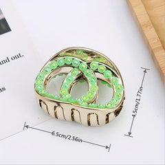 Small Rhinestone Hair Claw Glitter Hair Claw Nonslip Side Hair Bang Braids