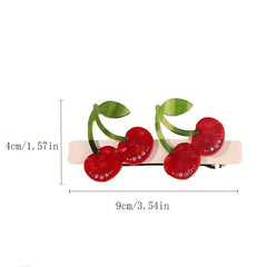 Sweet Cherry Barrette Hair Clip For Girls Women Spring Side Bang Hair Clip