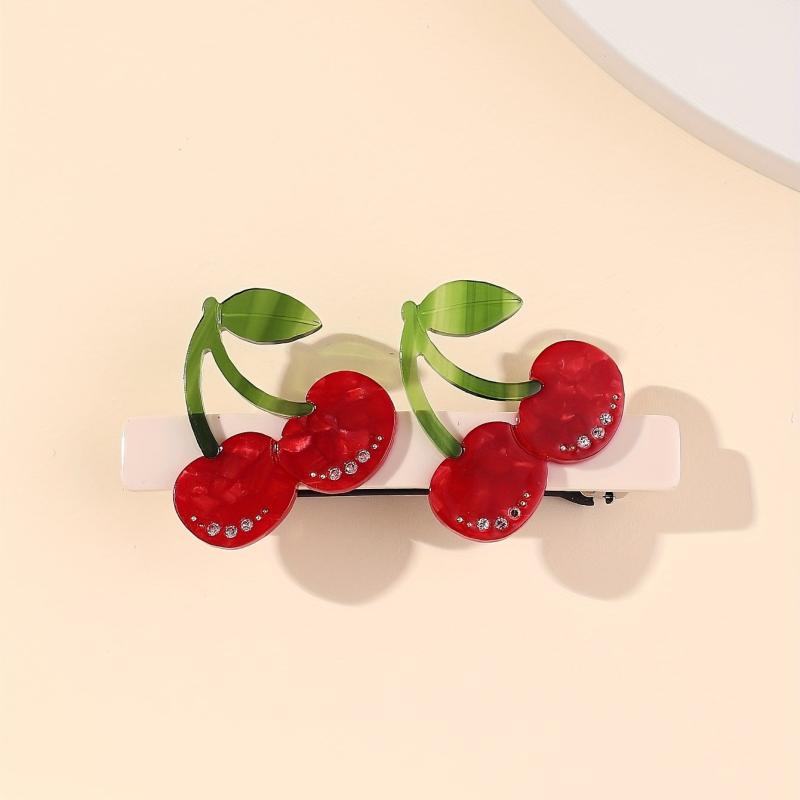 Sweet Cherry Barrette Hair Clip For Girls Women Spring Side Bang Hair Clip