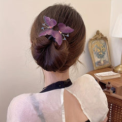 Double Butterfly Hair Tie Magic Twist Hair Band