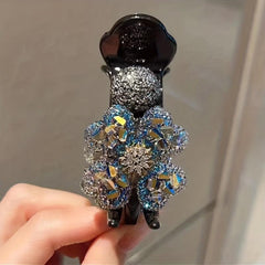 Vintage Crystal Duck Billed Hair Clip for Women