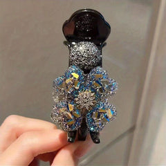 Vintage Crystal Duck Billed Hair Clip for Women