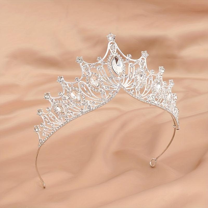 Crystal Headband Bridal Silvery Hair Band Princess Crown Head Jewelry Hair Acces