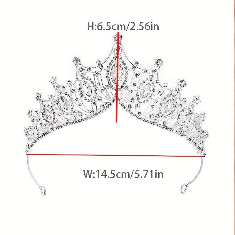 Crystal Headband Bridal Silvery Hair Band Princess Crown Head Jewelry Hair Acces