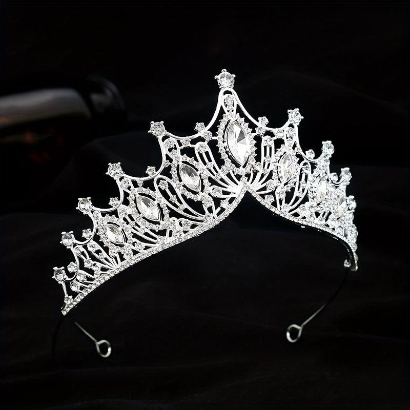 Crystal Headband Bridal Silvery Hair Band Princess Crown Head Jewelry Hair Acces