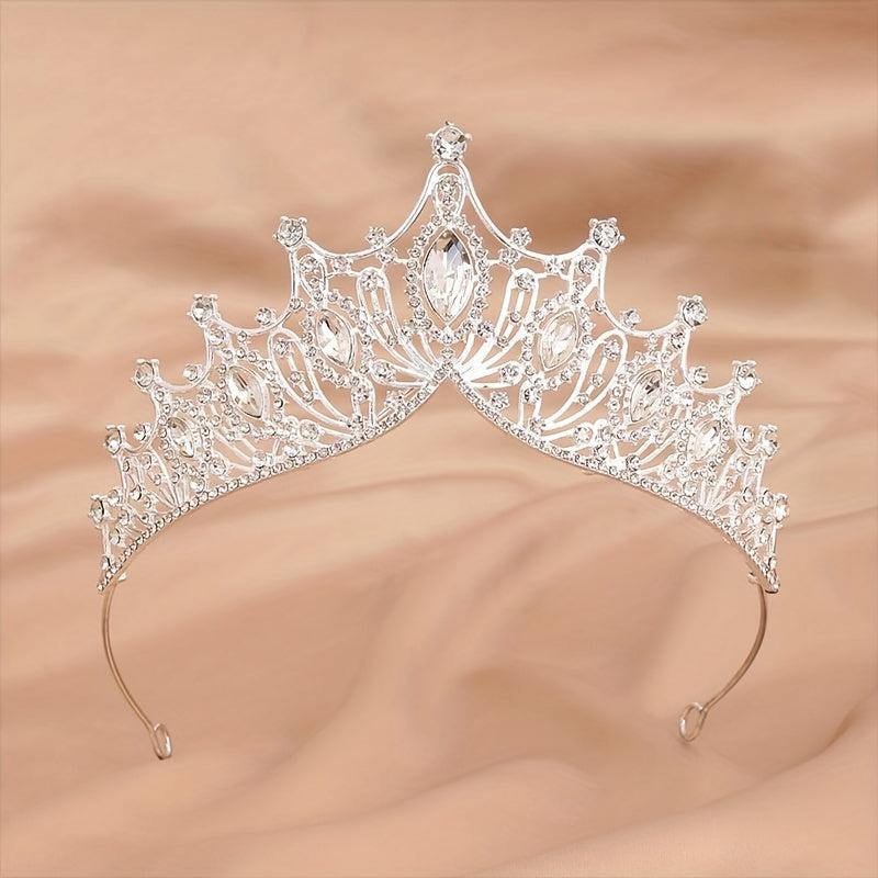 Crystal Headband Bridal Silvery Hair Band Princess Crown Head Jewelry Hair Acces