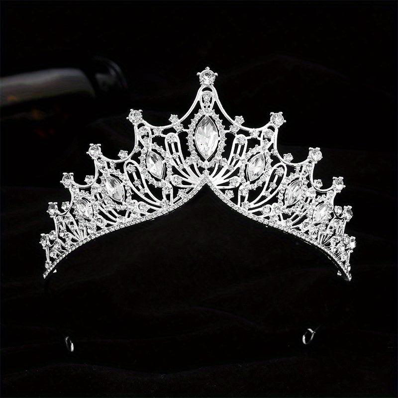 Crystal Headband Bridal Silvery Hair Band Princess Crown Head Jewelry Hair Acces