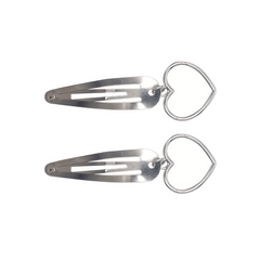 Y2K Metal Snap Clip Flower Heart Tassel Hair Clip Women Girls