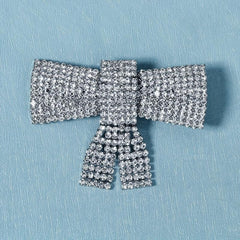 Rhinestone Hairpin Metal Headdress Bow Hairpin