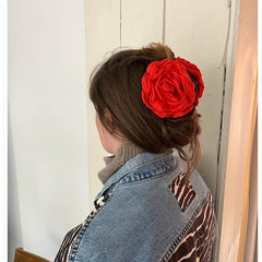 Fabric Flower Hair Claw for Women Girls Wedding Party Hair Claw