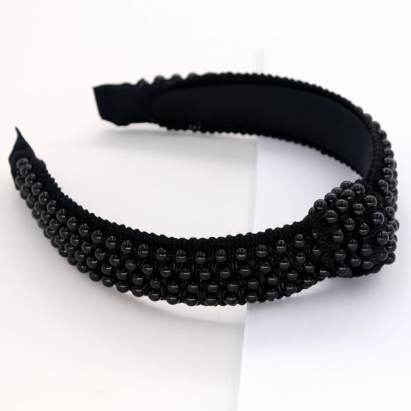 Pearl Headband for Girls - Wide Hair Hoop with Beads