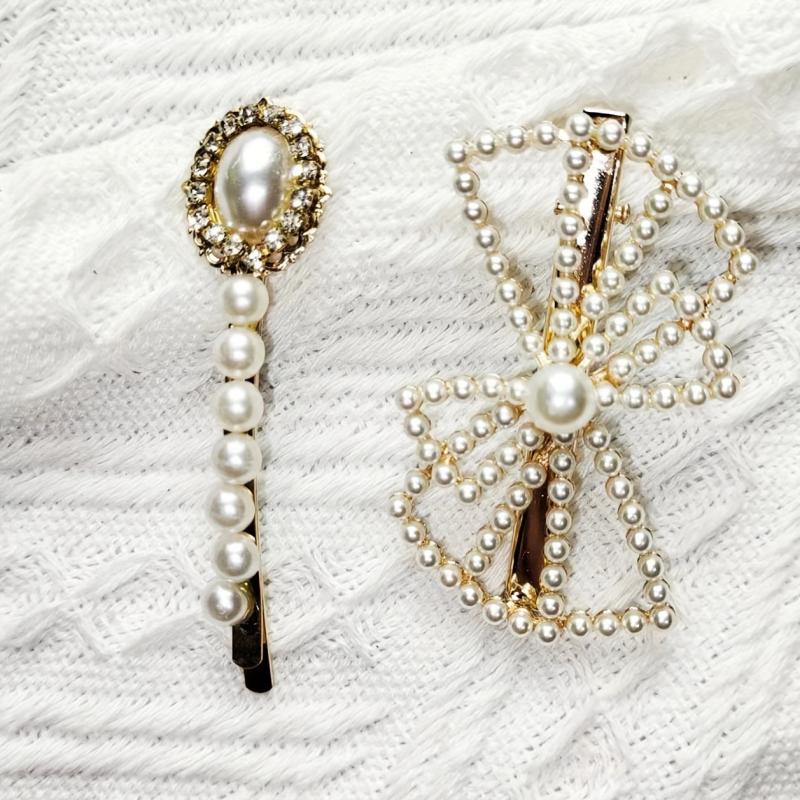 Rhinestone Pearl Hair Clip Side Clip Head Jewelry Hair Accessories