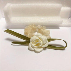 Flower Hair Tie Hair Rope Ponytail Clip Sweet Hair Accessories For Girls Women