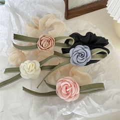 Flower Hair Tie Hair Rope Ponytail Clip Sweet Hair Accessories For Girls Women